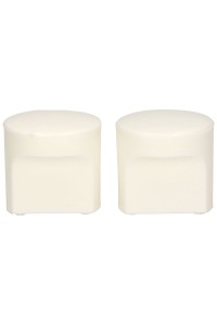 Zubehör für WC-Trennwände -  Türknauf / Griff - Kunststoff - Weiß