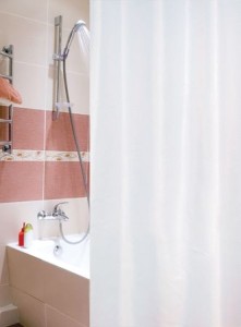 Duschvorhang weiß 120x200