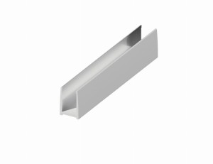 Anodisiertes Aluminium U-Profil Größe  20x16,5x1,5mm - 1,800 lfm 