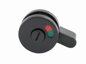 Zubehör für WC-Trennwände - WC-Schloss - Kunststoff - Schwarz