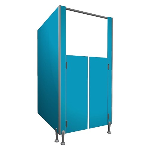 Kabiny sanitarne dla przedszkoli z płyty WLM drzwi wahadłowe