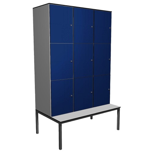 Szafka basenowa HPL typ 3 S3 z ławką