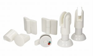 Zubehör für WC-Trennwände - Set 18/100 - Kunststoff - Weiß