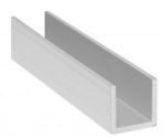 Anodisiertes Aluminiumprofil 21x20x1,4 - 1,95 lfm U-Profil